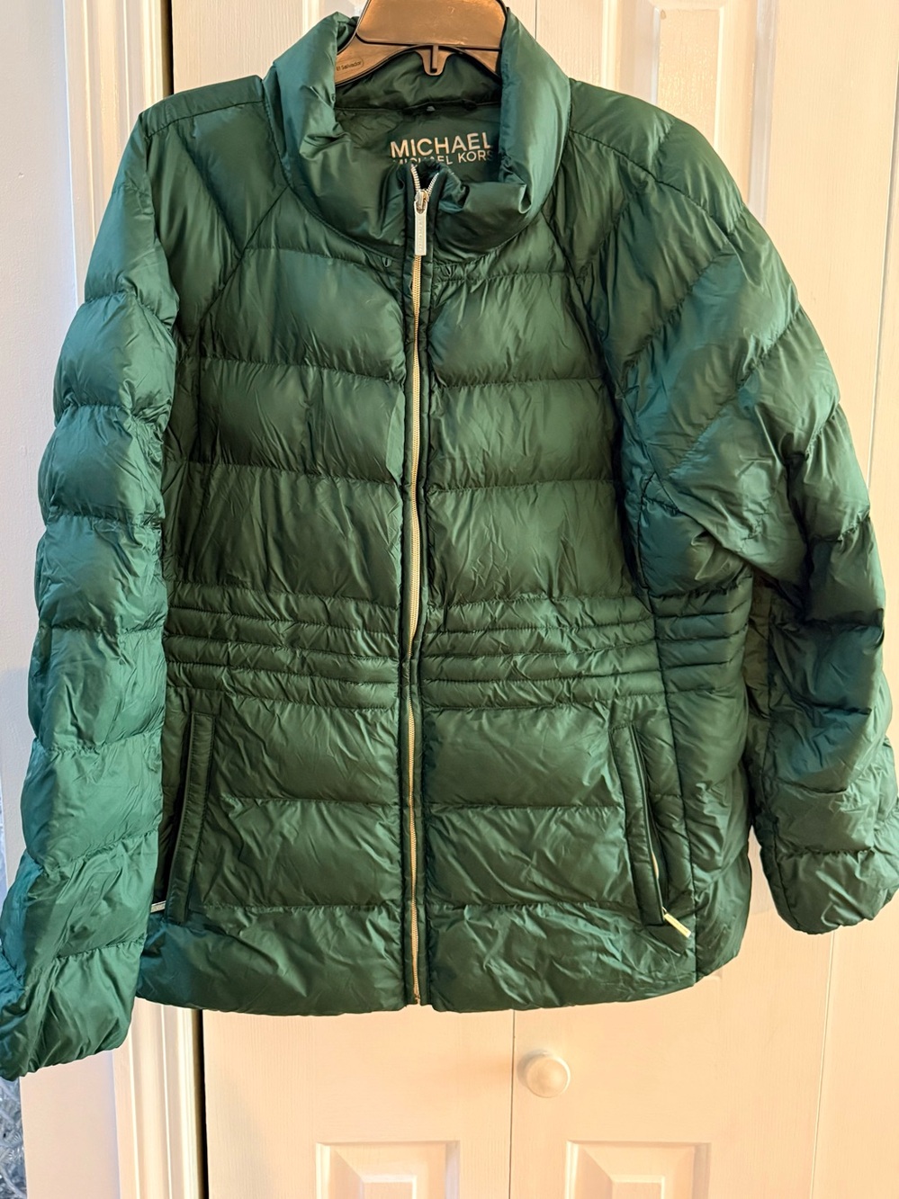 Michael Kors  XL bright Dark Green Quilted Packable Puffer Jacket